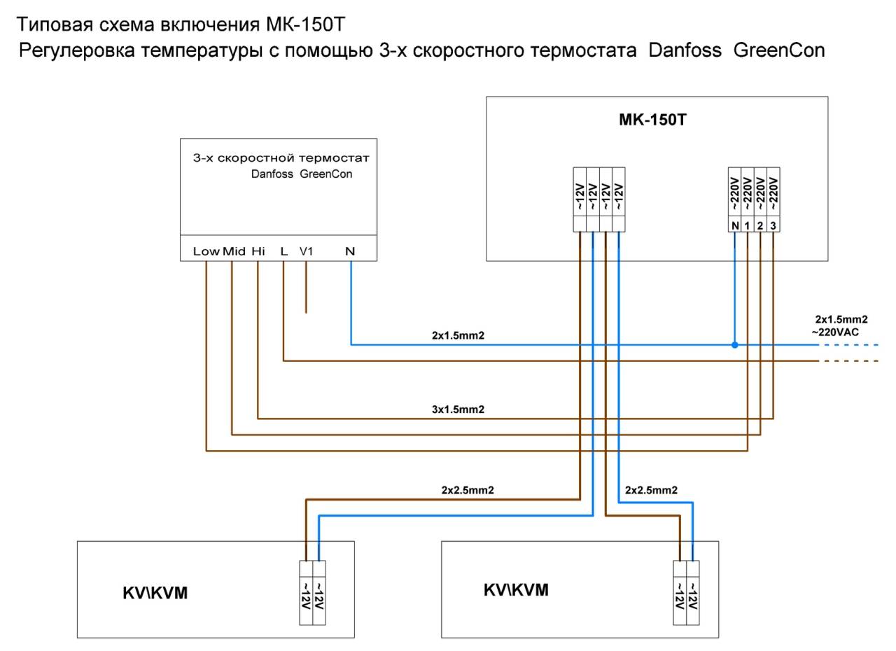 Конвектор схема электрическая