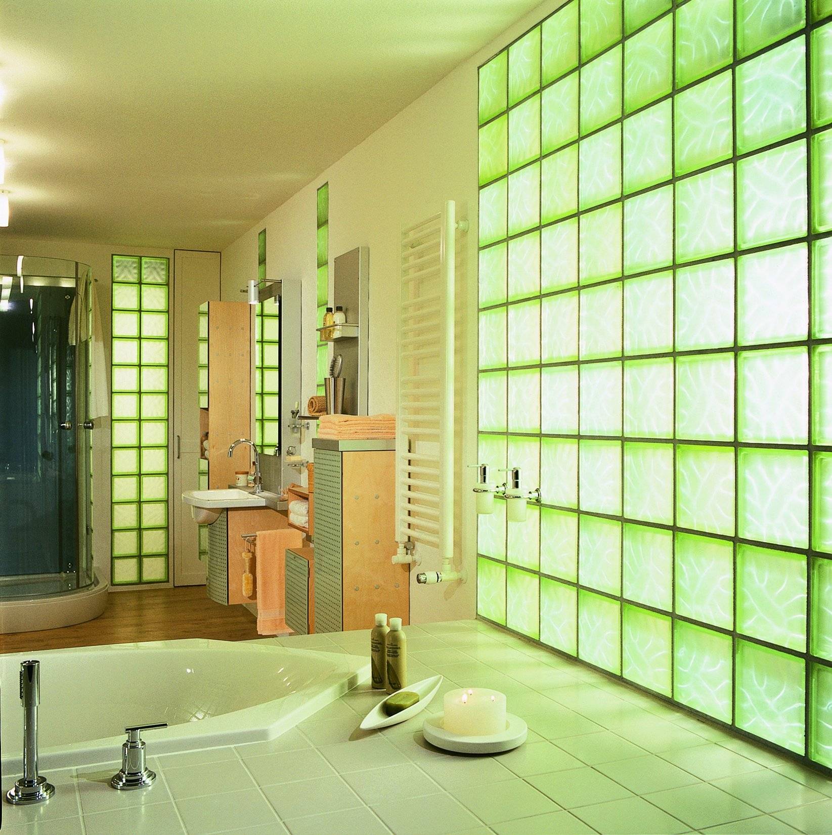 Размер стеклоблоков [47 фото], вес и диагональ, стеклянные блоки в интерьере квартиры и ванной комнаты.