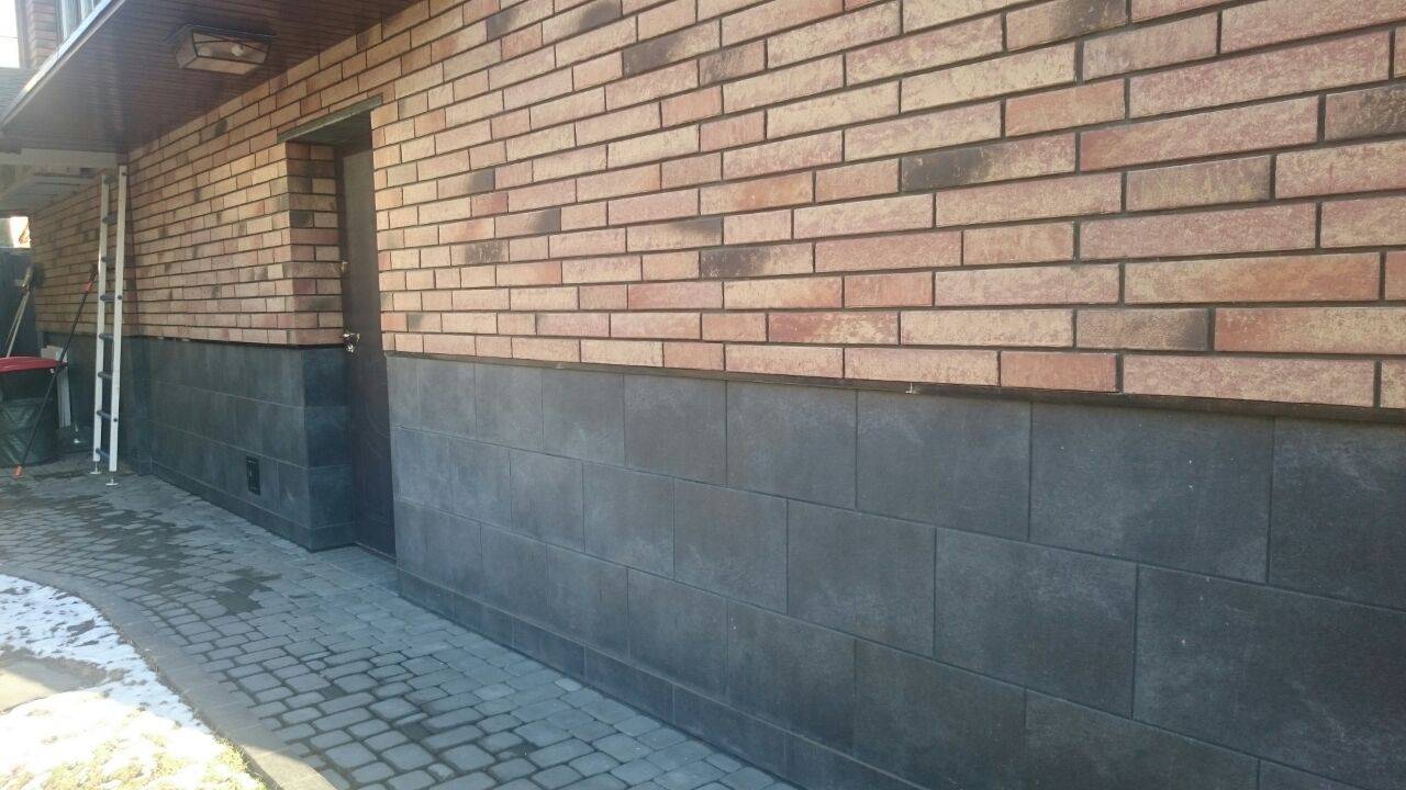 Цокольная плитка для облицовки фундамента дома: клинкерная, рваный камень, полимерпесчаная (фото, видео)
