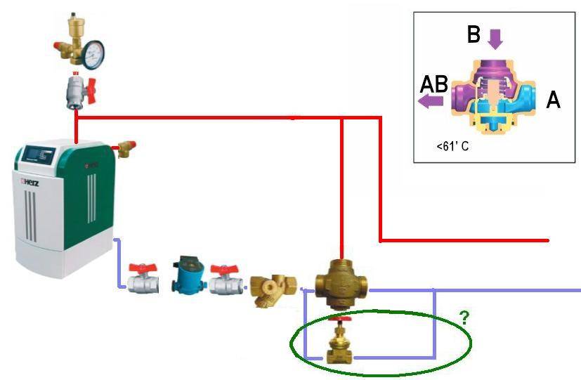 Перепускной клапан для отопления схема установки