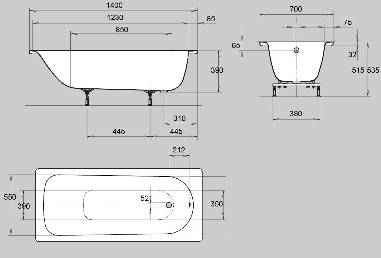 Размеры ванн: какие бывают стандартные размеры