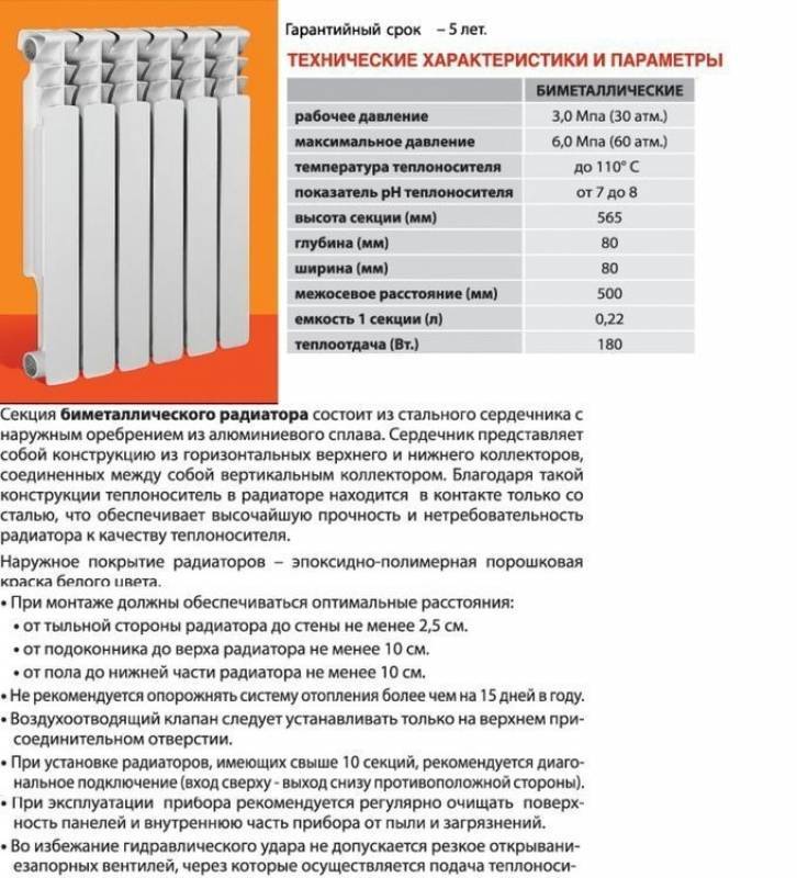 Итальянские биметаллические радиаторы отопления