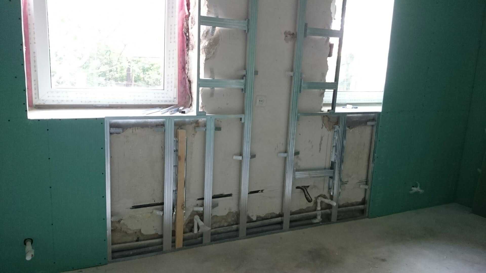 Короб под ванну из гипсокартона