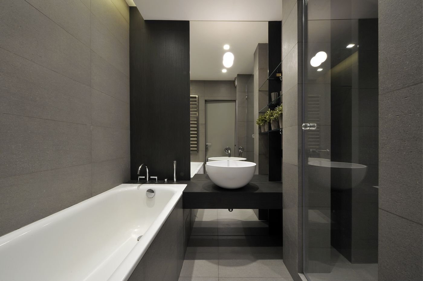 Современный минимализм ванной комнаты