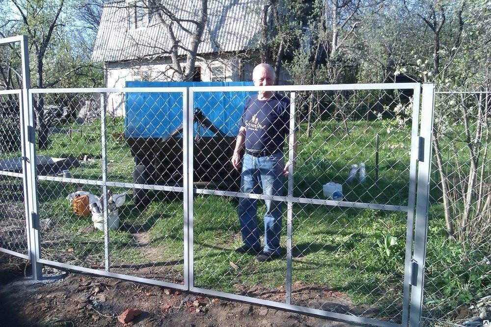 Ворота из рабицы в 3 этапа – просто, быстро и красиво