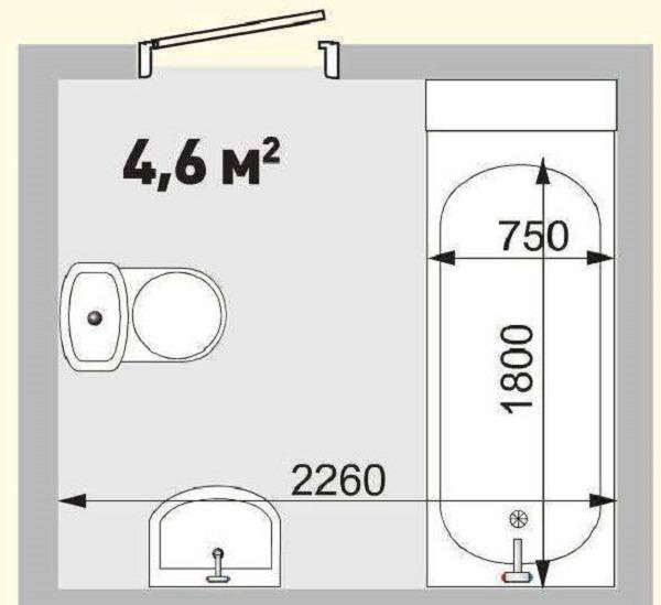 Стандартные размеры ванной комнаты и туалета (в панельном доме, хрущевке) + фото
