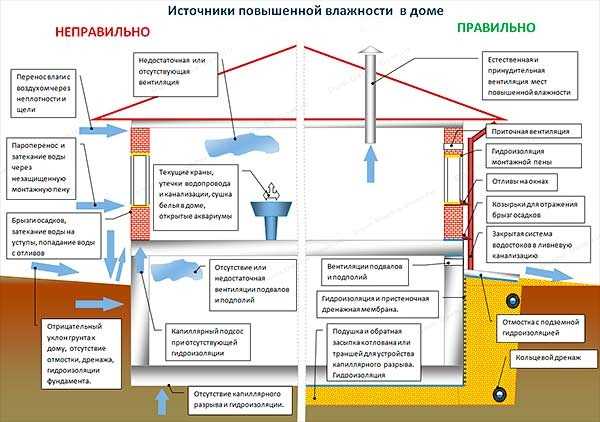 Высокая влажность воздуха: как от нее избавиться — вентиляция и кондиционирование