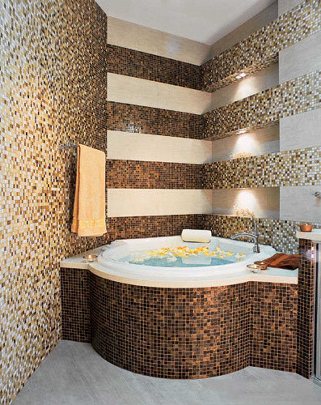 дизайн ванны в мозаике фото