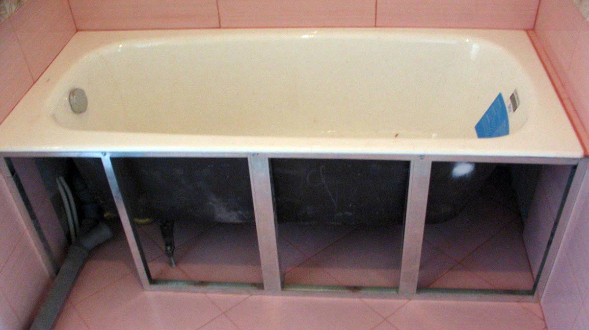Экран под ванной - разновидности и особенности изготовления