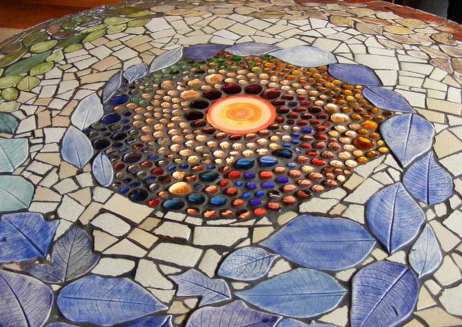 Стеклянная мозаика - применение в интерьере икак сделать своими руками.