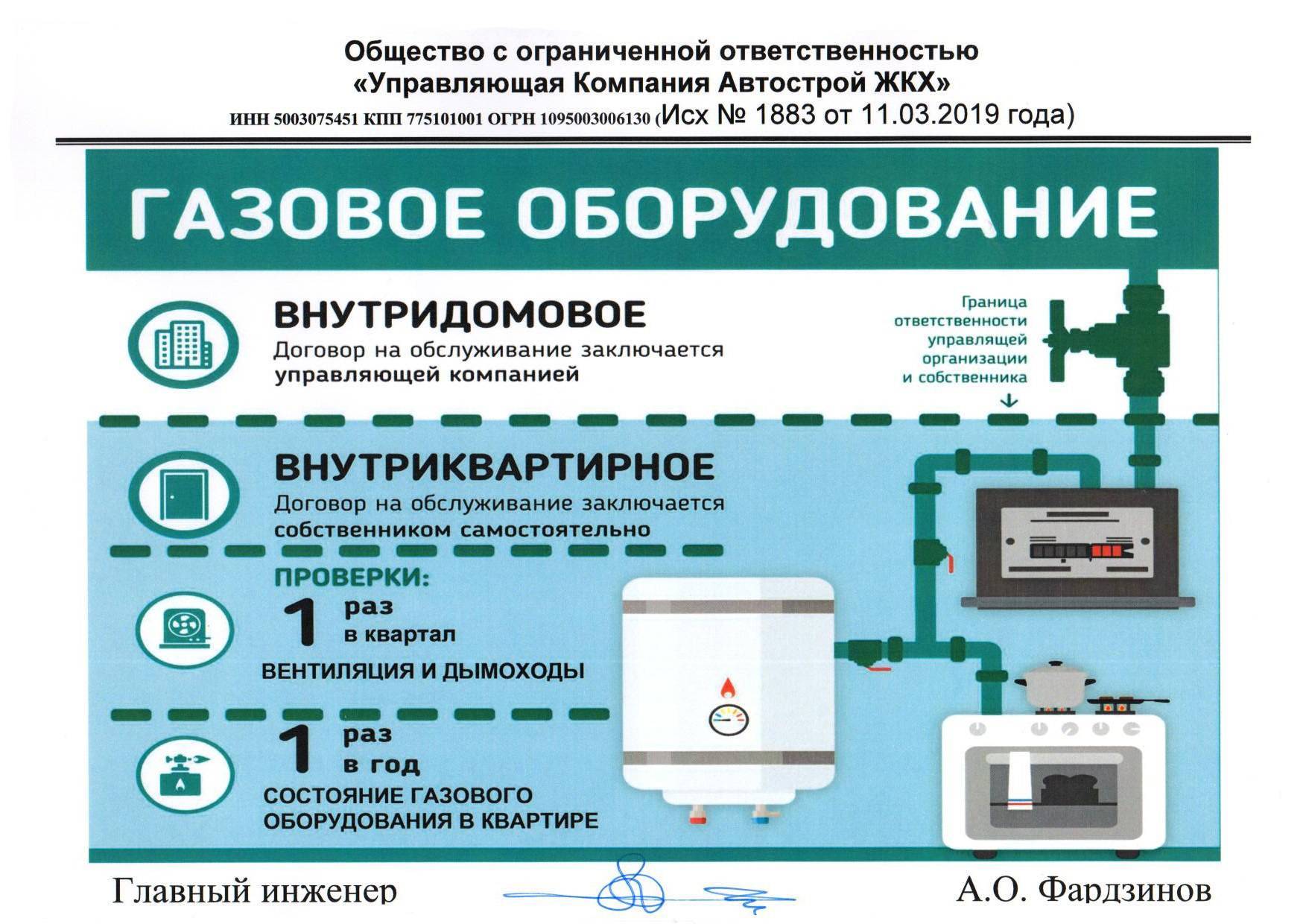 Обслуживание газового оборудования в доме и в квартире