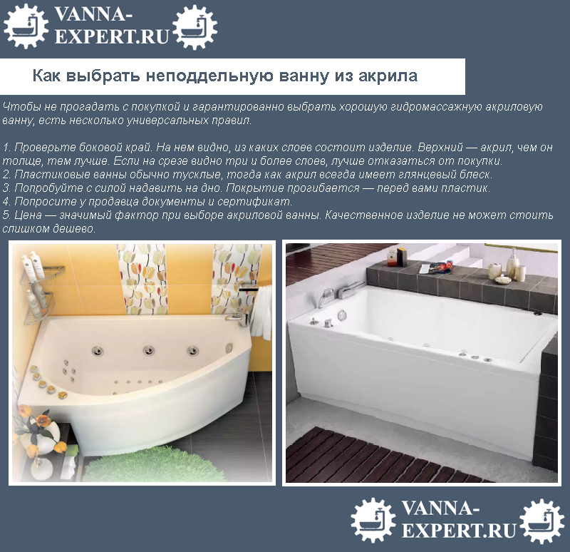 Какую акриловую ванну лучше выбрать?