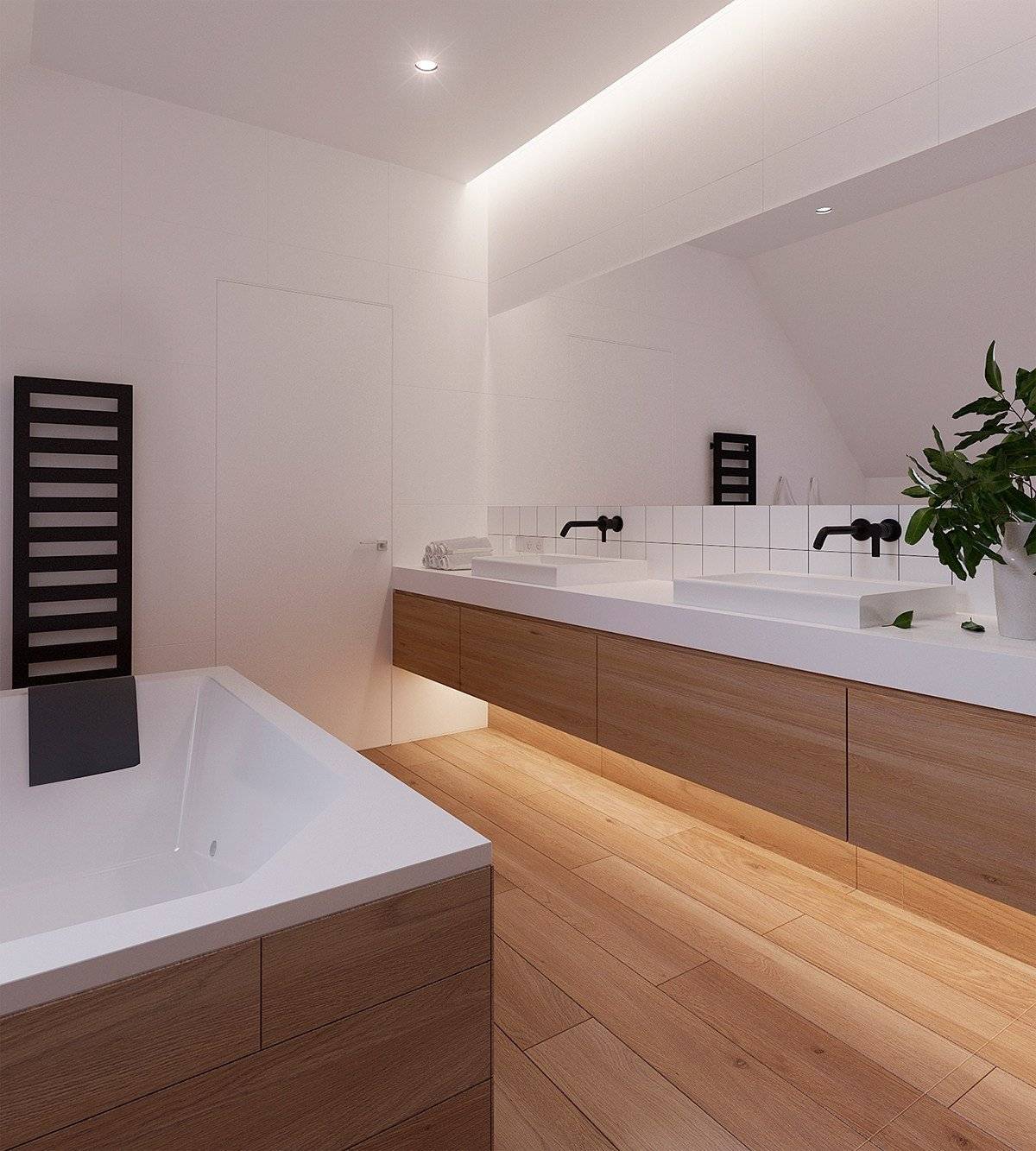 Ванная комната в стиле минимализм: 51 фото интерьеров