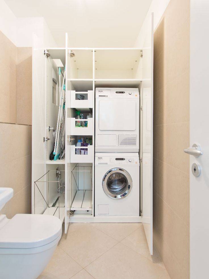 Спрятать стиральную машину в шкаф. стиральная машина на кухне — способы маскировки