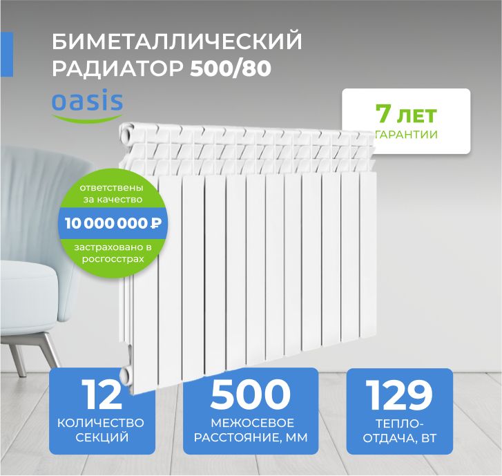 Радиаторы оазис про алюминий характеристики