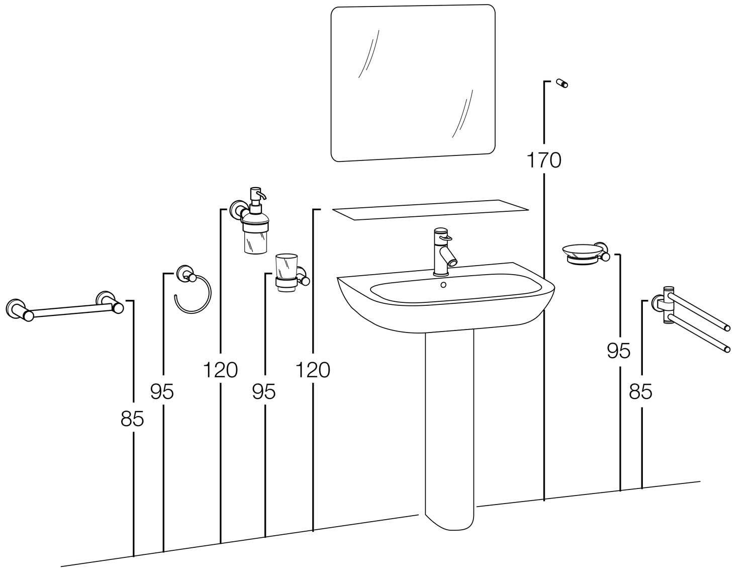 Высота монтажа водорозеток для раковины в ванной