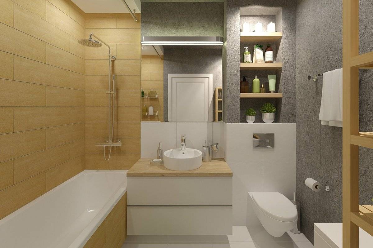Ванная комната с совмещенным санузлом
