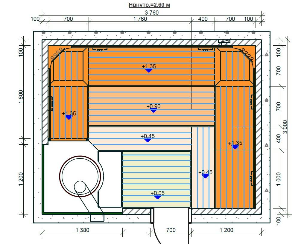 Мини сауна своими руками в квартире чертежи
