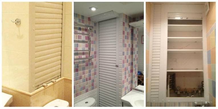 Cантехнические рольставни в ванной и туалете: монтаж, фото, отзывы