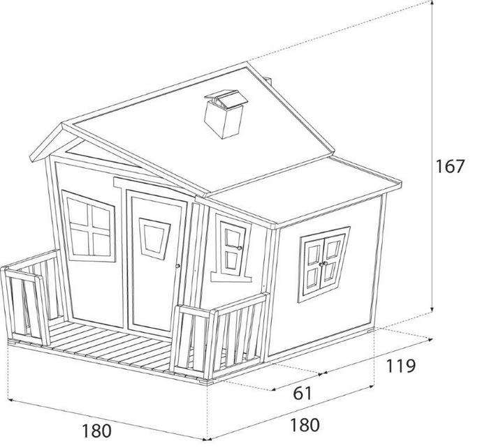 Схема детского домика из дерева