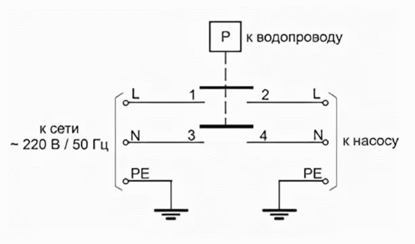 Схема подключения реле станции. Схема подключения реле контроля давления. Схема электрического соединения реле давления насоса. Как подключить реле на воду.