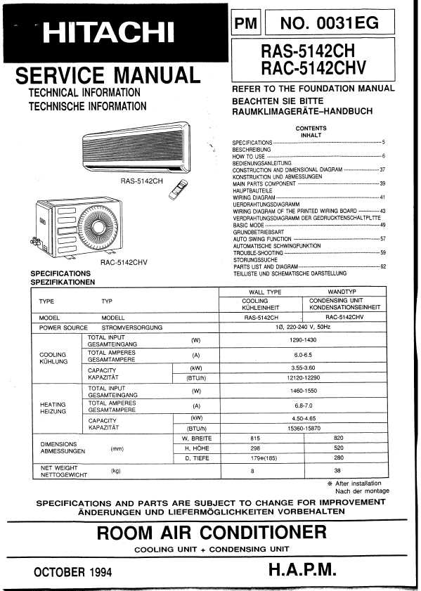 Кондиционер hitachi коды ошибок