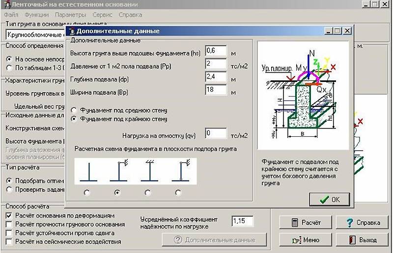 Расчет фундамента при строительстве частного дома