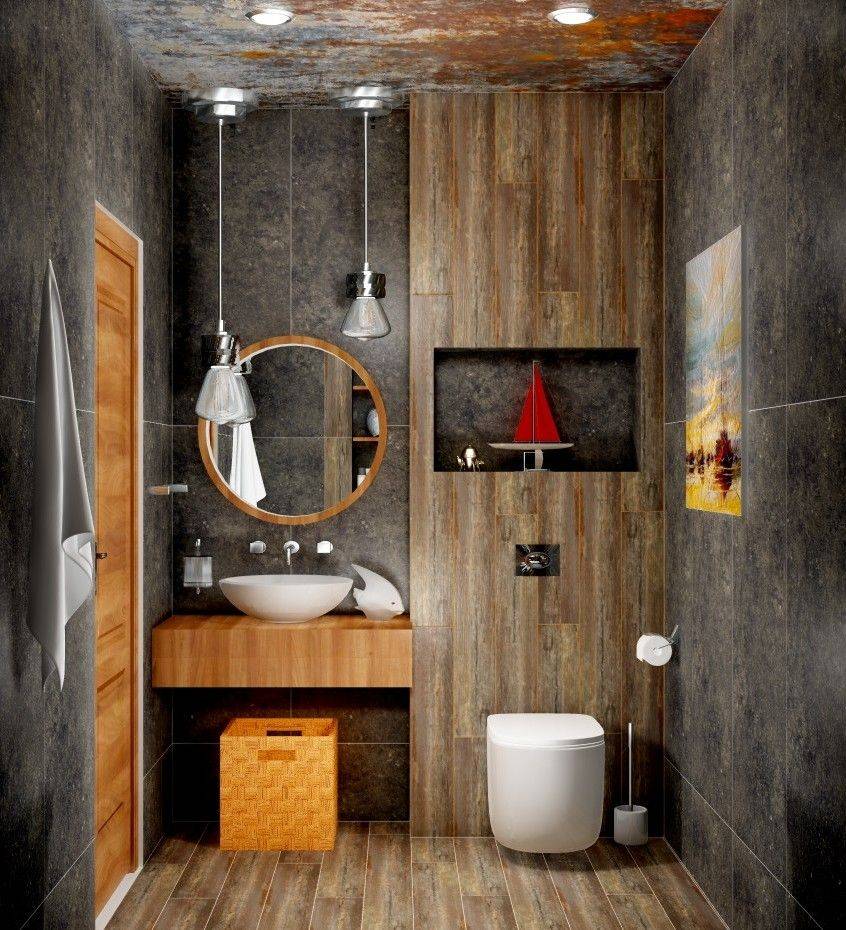 Дизайн ванной комнаты в стиле лофт: отличительные особенности