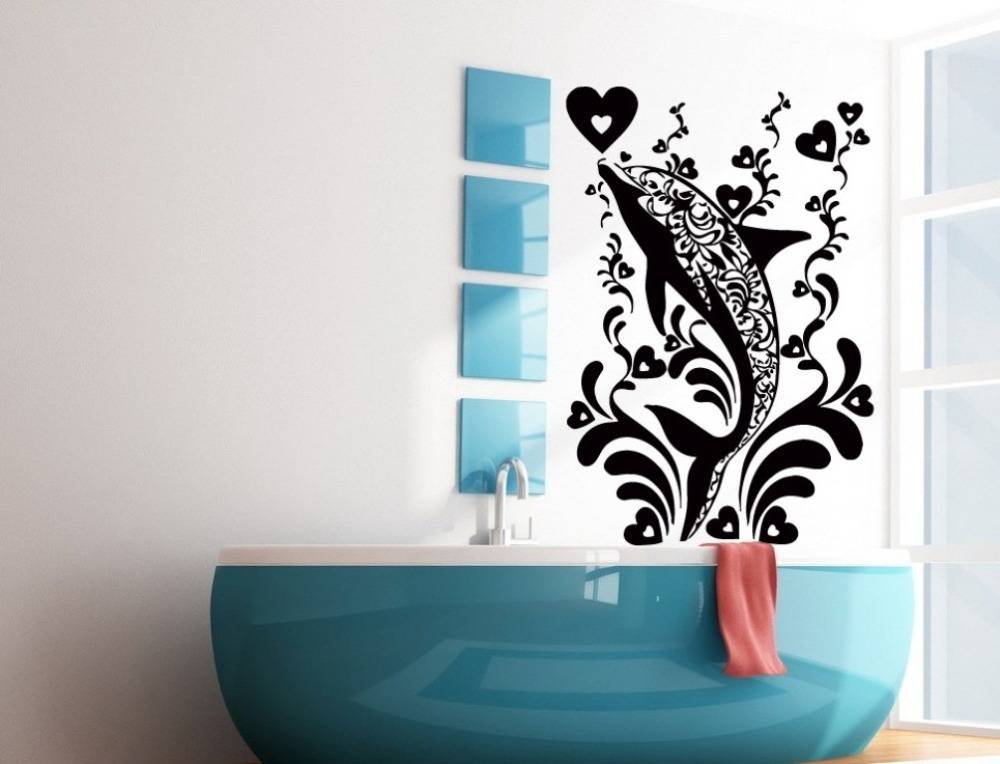 Оформляем ванную декоративными наклейками- идеи: обзор +видео в интерьере