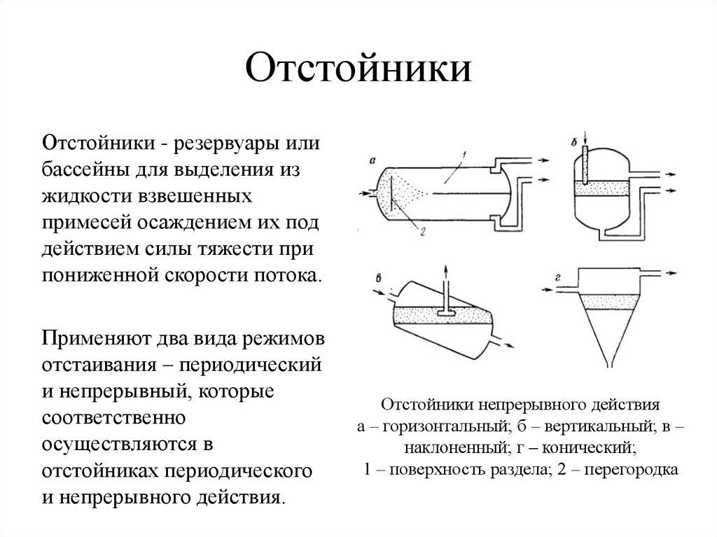 Сфера применения отстойников для очистки сточных вод