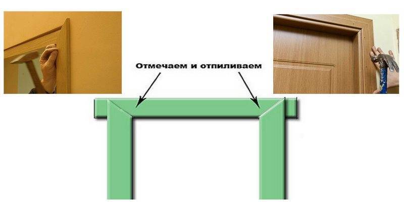 Установка наличников межкомнатных дверей: пошаговая инструкция