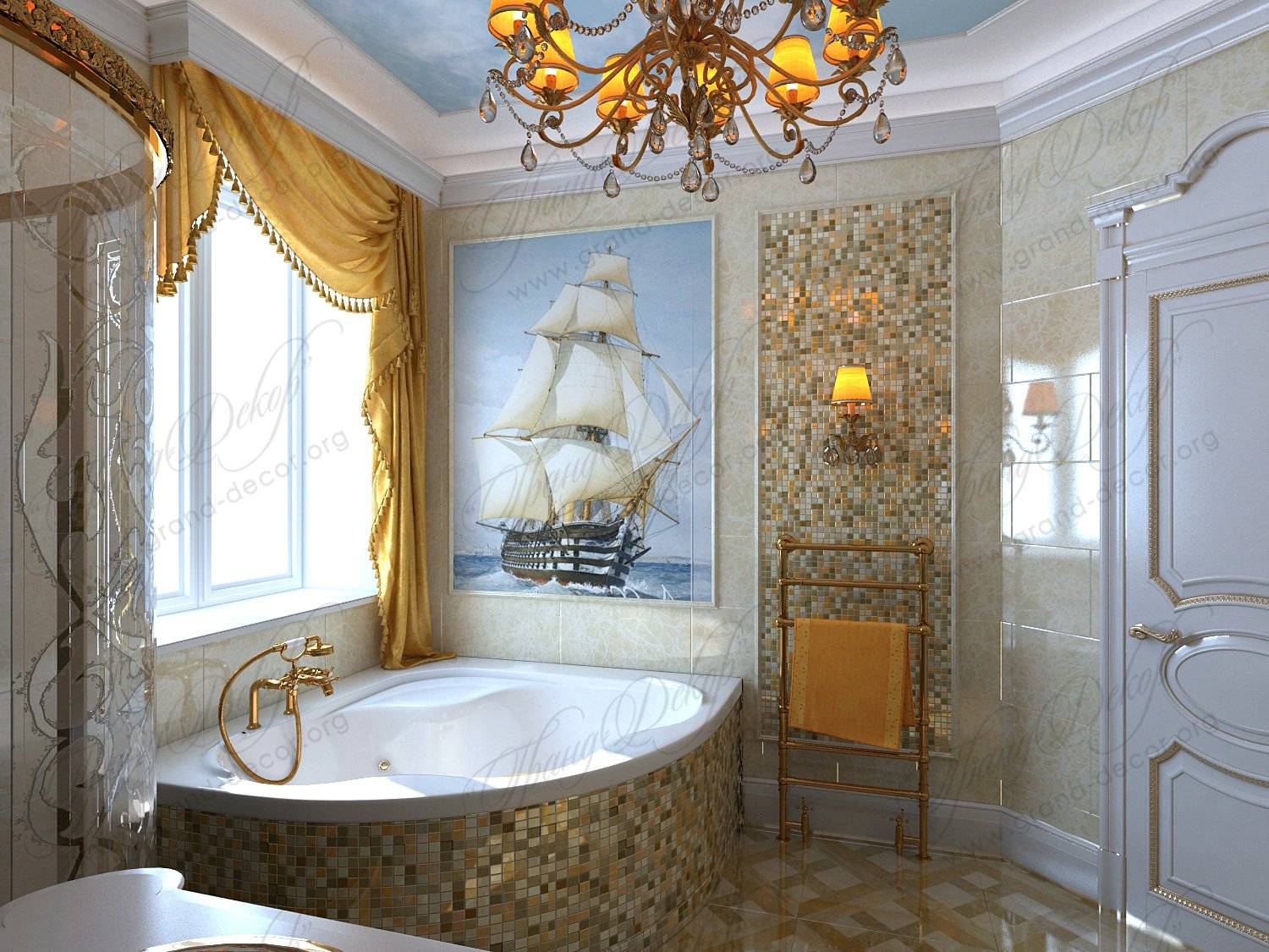 Интерьер в стиле барокко: ванная vs спальня