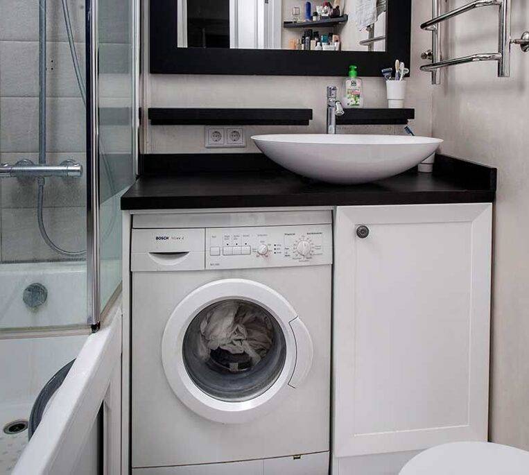 Как установить стиральную машину под раковиной правильно