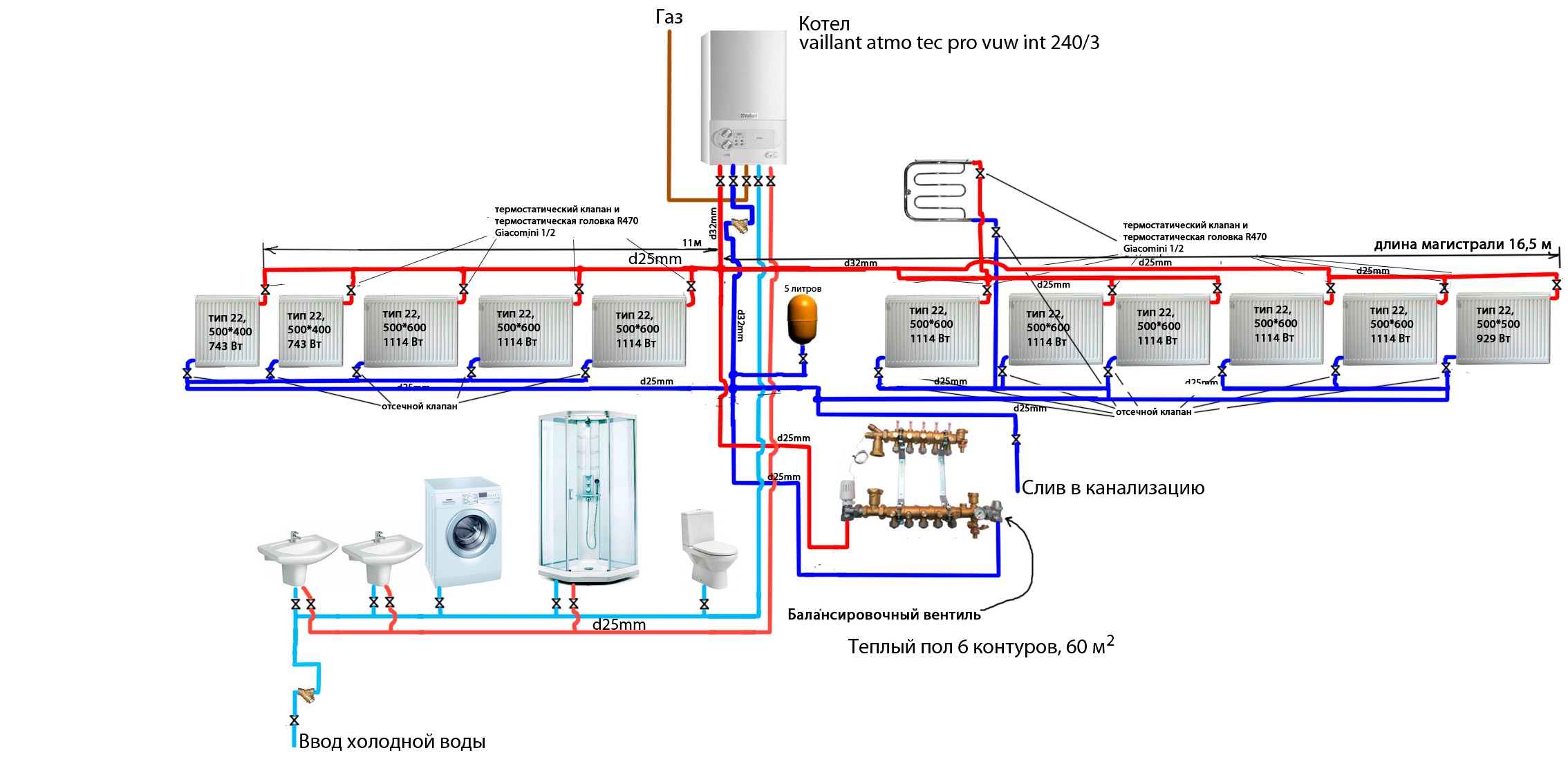 Схема отопления тихельмана для одноэтажного и двухэтажного дома: фото и видео инструкция