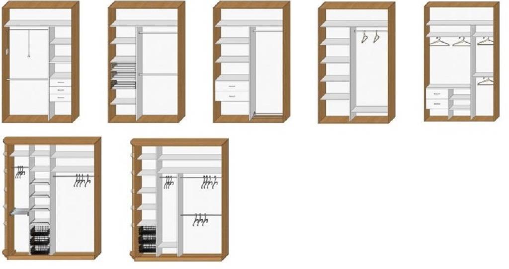 Наполнение шкафа купе: компактного, на 2, 3 метра