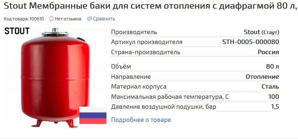 Расширительный бак для отопления