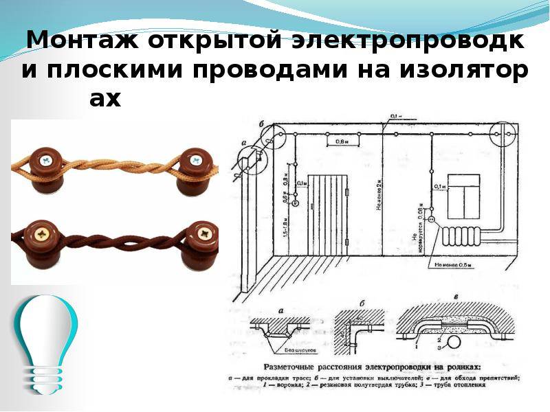 Открытая электропроводка и ее монтаж в доме и квартире,  технологии и способы выполнения прокладки