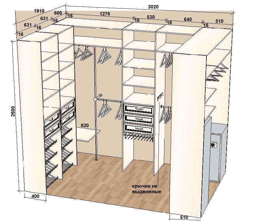 Гардеробная своими руками чертежи и схемы система