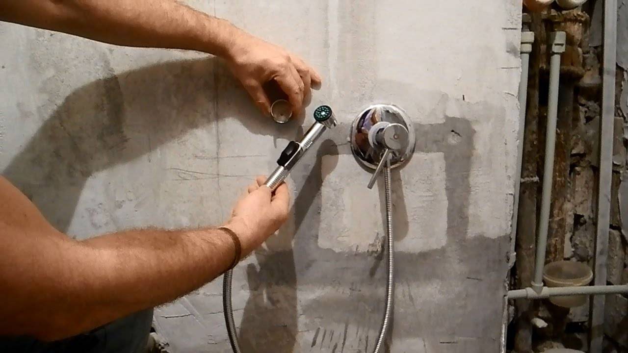Монтаж смесителя в стену в ванной