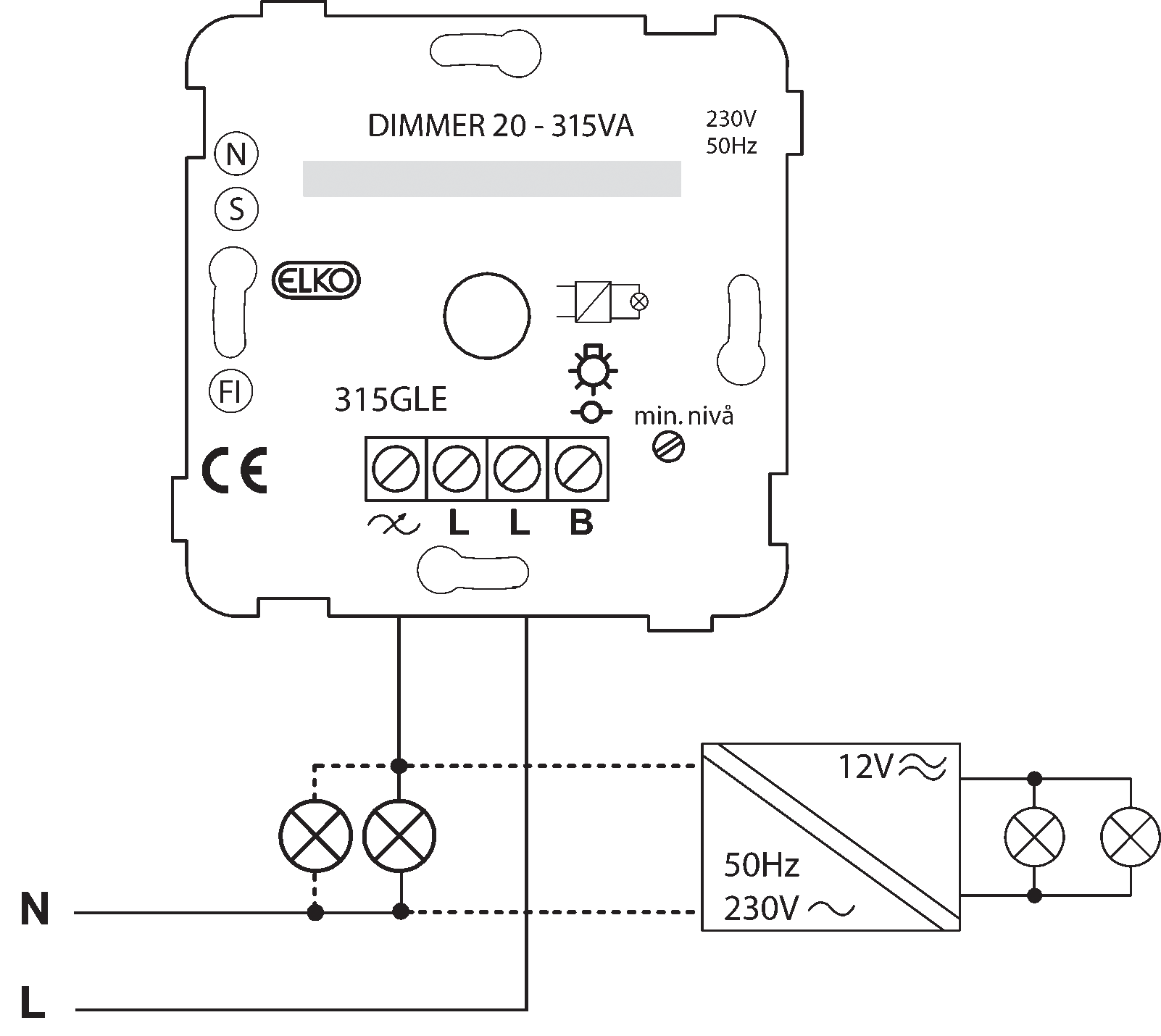 Схема подключения диммера schneider alt400903