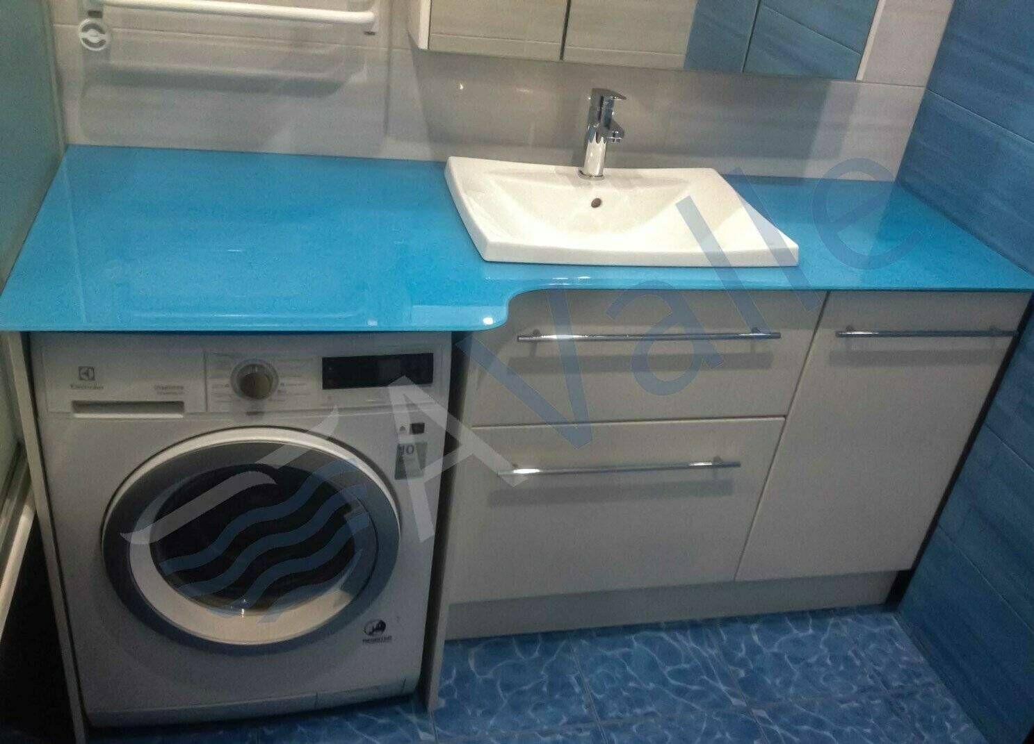 мойка со стиральной машиной под единой столешницей размеры