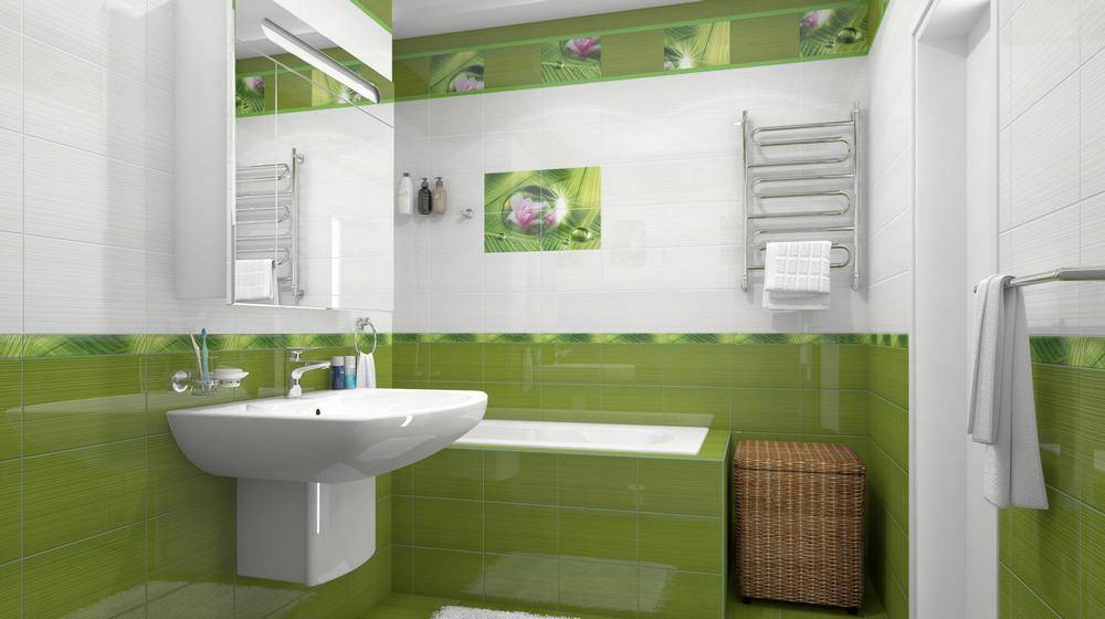 Зелёная ванная комната: 120 фото, цветовые сочетания, стили интерьера, акцентные цвета