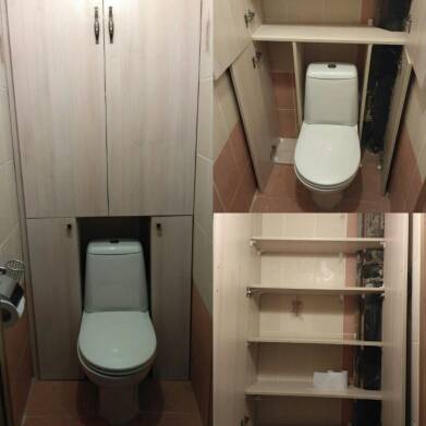 Простая и понятная инструкция, которая позволяет сделать шкаф в туалете за унитазом своими руками с минимумом сил - samodel.guru