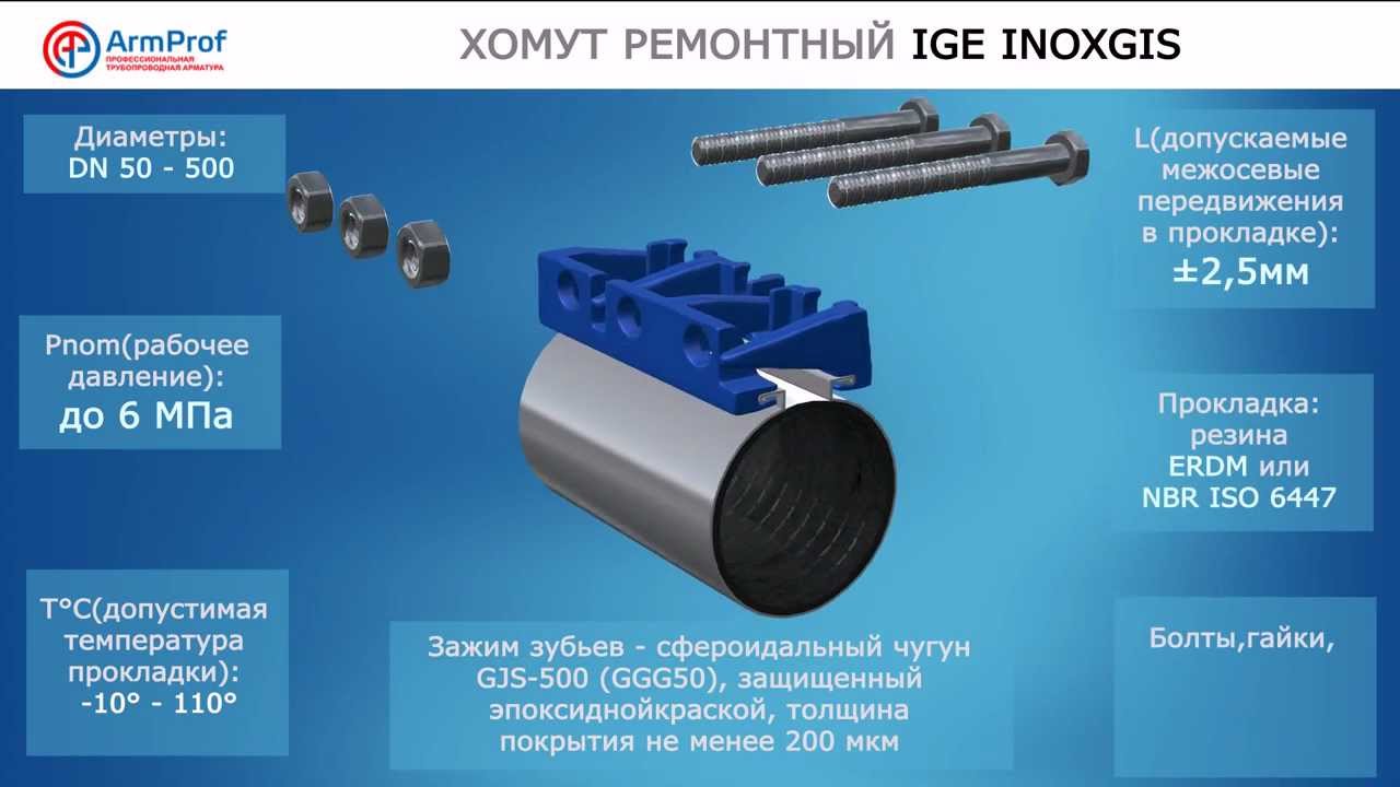 Хомут ремонтный для труб: правила использования