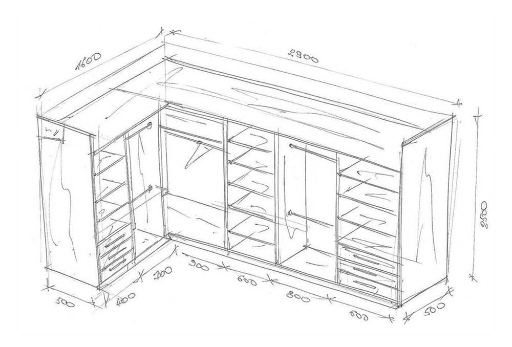 Схема маленькой гардеробной