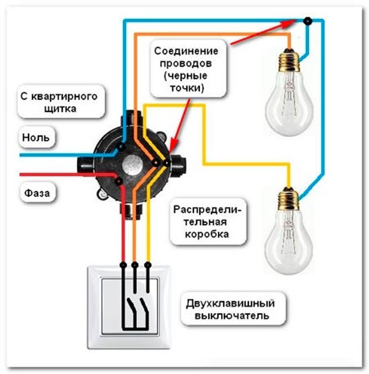 Подключение выключателей света с любым количеством клавиш - electriktop.ru