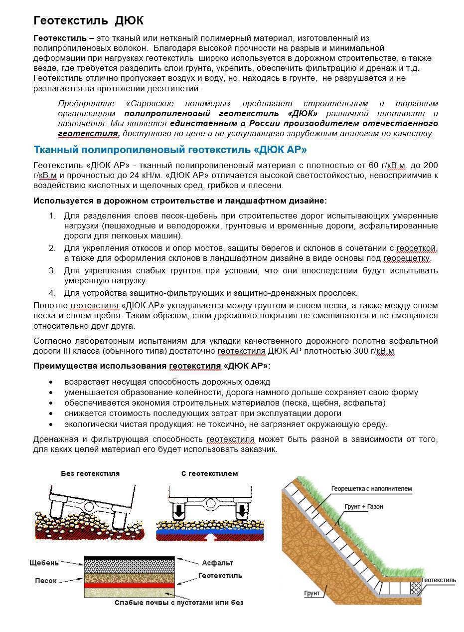Геотекстиль: что это такое и как используется