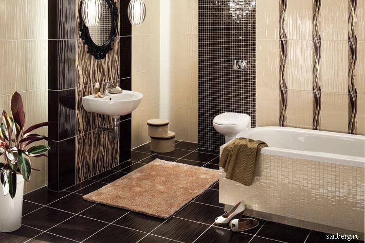 Критерии правильного выбора плитки для облицовки ванной комнаты, виды керамики, цветовое оформление