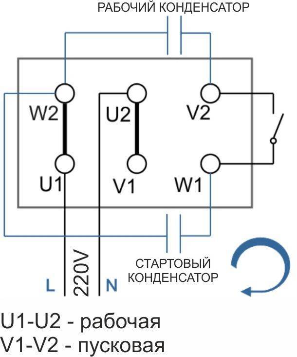 Двигатель асинхронный аире80с2у3 схема подключения