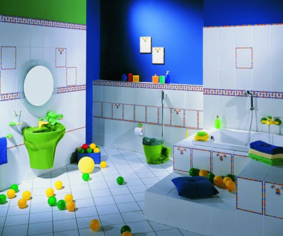 Плитка для детских ванных комнат — строим дом